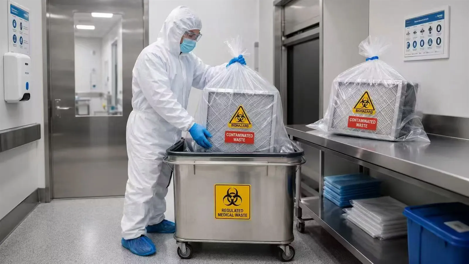 Medical waste handling in sterile lab Medical waste handling in sterile lab